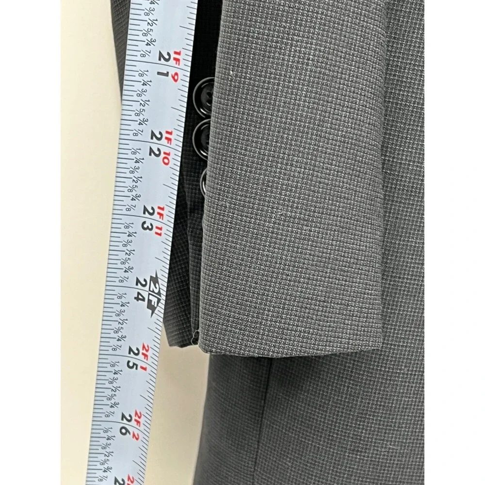 Jos A Bank Suit Coat Sport Coat Dark Gray 100% Wool Mens 39R‎
